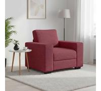 Owoxanthellate Poltrona rosso vinaccia 100 x 77 x 82 cm con struttura in legno e metallo, spessa imbottitura, compatta con braccioli extra larghi, design moderno per soggiorno, ufficio, camera degli