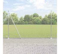 Owoxanthellate Recinzione da giardino in acciaio argento, 1000 x 3,2 x 140 cm, design moderno, robusto, resistente al vento e alle intemperie, per giardino, terrazza, cortile