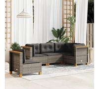 Owoxanthellate Sala da giardino da 63,5 x 63,5 x 62 cm, in polyrattan, resistente alle intemperie, modulare, per terrazze, balconi e giardini d'inverno