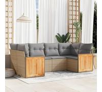 Owoxanthellate Sala da giardino in polyrattan, 62 x 62 x 69 cm, con imbottitura spessa, resistente ai raggi UV, per balcone, terrazza e giardino d'inverno