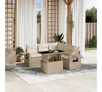 Owoxanthellate Sala da giardino in polyrattan, resistente alle intemperie, 62 x 62 x 69 cm, divano ad angolo, regolabile in altezza, balcone, terrazza, salvaspazio, per piccoli giardini e verande