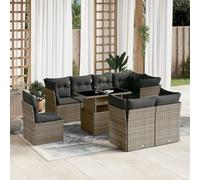 Owoxanthellate Sala da giardino in polyrattan, resistente alle intemperie, 62 x 62 x 69 cm, tavolino pieghevole per terrazza, balcone e giardino d'inverno