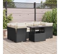 Owoxanthellate Sala da giardino in rattan sintetico, 100 x 55 cm, altezza regolabile, resistente alle intemperie, con spazio di archiviazione e copertura per giardino, terrazza e balcone