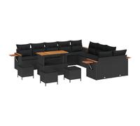 Owoxanthellate Sala da giardino in rattan sintetico, 289 x 289 x 85 cm, con 18 pezzi, design moderno, robusto e durevole, per balcone, terrazza, giardino