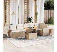 Owoxanthellate Salone da giardino in rattan beige, resistente alle intemperie, regolabile in altezza, balcone, terrazza