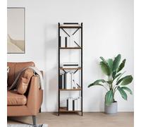 Owoxanthellate Scaffale da pavimento in legno vecchio, 40 x 30 x 153 cm, design industriale, legno/acciaio, piedini regolabili in altezza, per punto croce, per soggiorno, camera da letto e ufficio