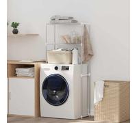 Owoxanthellate Scaffale per lavatrici, bianco, 63 x 27 x 136 cm, lunghezza regolabile, 50-70 cm, in alluminio, per bagno, balcone, cucina, design moderno per nicchie strette