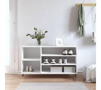 Owoxanthellate Scarpiera bianca, 102 x 36 x 60 cm, in legno con gambe in metallo, moderna scarpiera con 5 scomparti, per corridoio, camera da letto e ufficio