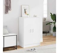 Owoxanthellate Scarpiera bianca 60 x 35 x 92 cm in legno con ante moderna scarpiera salvaspazio per corridoio, soggiorno, camera da letto, armadietto organizer