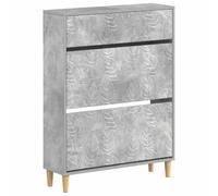 Owoxanthellate Scarpiera Delft, 78 x 24 x 103 cm, in legno, grigio cemento | Scarpiera sottile per il corridoio con montaggio flessibile sulla porta e superficie resistente all'umidità facile da pulire.