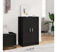 Owoxanthellate Scarpiera nera, 60 x 35 x 92 cm, in legno dal design moderno, con 2 ante, salvaspazio, per corridoio, soggiorno, camera da letto