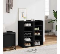 Owoxanthellate Scarpiera nera, set da 2 pezzi, 31,5 x 35 x 70 cm, con 5 scomparti, montaggio a parete o a pavimento, design moderno e robusta per corridoio, camera da letto, corridoio