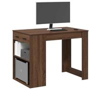 Owoxanthellate Scrivania 102 x 62 x 77 cm marrone rovere legno con cassetti e ripiano, pieghevole, tavolo da pranzo cucina ufficio