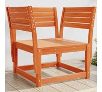 Owoxanthellate Sedia da giardino in legno massello marrone cerato, 83 x 73 x 78 cm, design a doghe modulare, per esterni, con schienale, salvaspazio, per giardino, terrazza, piccola area salotto