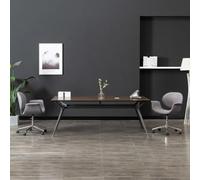 Owoxanthellate Sedia da ufficio ergonomica, girevole, in tessuto grigio chiaro, regolabile in altezza, 67 x 62 x 80-87 cm, pressione a gas, in metallo, design moderno, per casa, ufficio, gioco