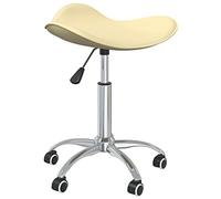 Owoxanthellate Sedia girevole per sala da pranzo, in ecopelle, altezza regolabile, 44 x 44 cm, moderna sedia girevole con ruote, per sala da pranzo, cucina, ufficio