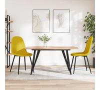 Owoxanthellate Sedie da pranzo in velluto giallo senape, set da 2 pezzi, 45 x 53,5 x 83 cm, con struttura verniciata a polvere, design moderno, robuste e comode per cucina, soggiorno
