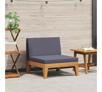 Owoxanthellate Sedile centrale modulare in acacia grigio scuro, 66 x 68,5 x 62 cm, per esterni, piccolo, resistente alle intemperie, in legno, per balcone, terrazza, giardino d'inverno e lounge