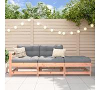 Owoxanthellate Set da giardino Douglasie da 3 pezzi, 62 x 66 x 70,5 cm, modulare, pieghevole, piccolo divano da balcone, resistente alle intemperie, mobili da esterno per terrazza, giardino d'inverno