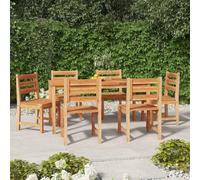 Owoxanthellate Set da pranzo da giardino, 160 x 80 x 77 cm, in teak massiccio, design moderno, resistente alle intemperie, per balcone, terrazza e giardino d'inverno