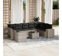 Owoxanthellate Set di 10 divani da giardino in rattan sintetico, 62 × 62 × 69 cm, resistente alle intemperie, per balcone, terrazza e giardino d'inverno