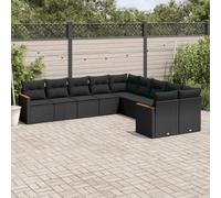 Owoxanthellate Set di 10 mobili da giardino in rattan sintetico, 62 x 62 x 69 cm, modulare resistente alle intemperie, materiale robusto per balcone, terrazza e giardino d'inverno