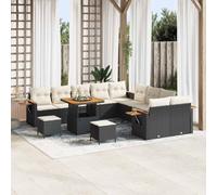 Owoxanthellate Set di 13 divani da giardino da 80 x 80 x 71 cm, in rattan sintetico, con spazio di archiviazione, design moderno, robusto, mini divano per terrazze, balconi e piccoli spazi esterni