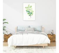 Owoxanthellate Set di 2 comodini per affumicatura, 40 x 39 x 40 cm, in legno massiccio, design moderno e spazio di archiviazione, con chiusura a scelta, per camera da letto, soggiorno, corridoio