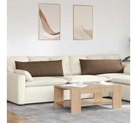 Owoxanthellate Set di 2 cuscini per divano marrone, 120 x 40 cm, con rivestimento rimovibile, tessuto liscio e imbottitura in poliestere, per divano, poltrona, panca da giardino, relax per interni in