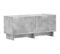 Owoxanthellate Set di 2 mobili per TV in legno grigio cemento, 49 x 35 x 43 | Mobiletto basso compatto con montaggio a porta reversibile per arredare lo spazio in soggiorno o camera da letto.