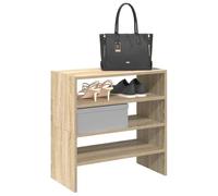 Owoxanthellate Set di 2 scarpiere Sonoma rovere 60 x 30 x 30,5 cm, impilabili e modulari, design moderno, robusto legno per scarpiera bianca, organizer per corridoio, soggiorno, camera da letto