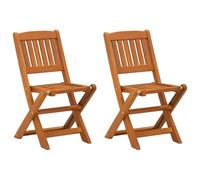 Owoxanthellate Set di 2 sedie da pranzo per bambini, in legno di eucalipto massiccio, pieghevoli, 32 x 38 x 57,5 cm, resistente alle intemperie, design moderno e durevole, per giardino, balcone e