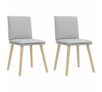 Owoxanthellate Set di 2 sedie da sala da pranzo, in tessuto grigio nuvola, 45 x 54 x 86 cm, design moderno con schienale ergonomico per sala da pranzo, cucina, soggiorno