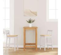 Owoxanthellate Set di 2 sgabelli da bar in legno massiccio bianco, 35,5 x 42,5 x 79,5 cm, ergonomiche da bar con schienale fino a 110 kg, per sala da pranzo, cucina, soggiorno