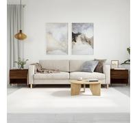 Owoxanthellate Set di 2 tavolini da caffè, marrone, 50 x 46 x 50 cm, in legno con gambe in metallo, per soggiorno, camera da letto e ufficio