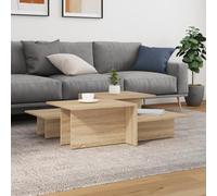 Owoxanthellate Set di 2 tavolini in rovere Sonoma, 111,5 x 50 x 33 cm, in legno dal design moderno, robusto e durevole, per soggiorno, sala da pranzo, camera da letto