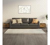 Owoxanthellate Set di 2 tavolini per affumicatura, 50 x 50 x 40 cm, tavolino e tavolino con materiale in legno, gambe in metallo, moderno con cassetto, per soggiorno, camera da letto, corridoio e