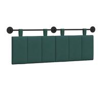 Owoxanthellate Set di 2 testiere da letto sospese, in tessuto, 130 x 55 x 5 cm, imbottite, con guide in metallo, per camera da letto, stile moderno, imbottitura per lo schienale, grigio, poliestere
