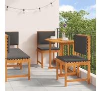 Owoxanthellate Set di 4 cucchiaini da giardino, 90 x 50 x 75 cm, in legno di acacia marrone, resistente alle intemperie, design moderno, robusto e salvaspazio, per balconi, terrazze e piccoli giardini