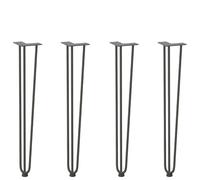 Owoxanthellate Set di 4 forcine per capelli, 72 cm, 12 mm, in acciaio, con piedini di livellamento, design moderno Hairpin per tavolino da caffè, console, scrivania