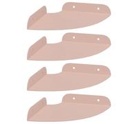Owoxanthellate Set di 4 mensole sospese in acciaio opaco, per montaggio a parete, 15 x 15 x 2 cm, con bordo rialzato, per cucina, bagno e soggiorno