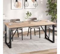 Owoxanthellate Set di 4 piani da tavolo, 180 x 90 cm, in legno massiccio, 25 mm, rustico, design moderno e durevole, per scrivania, conferenze, cucina, ufficio, sala da pranzo