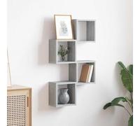 Owoxanthellate Set di 4 scaffali da parete grigi 26 x 15 x 26 cm, in legno dal design moderno, robusti e durevoli per Living Room Bedroom and Corridor