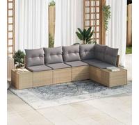Owoxanthellate Set di 5 divani da giardino in polyrattan, protezione dalle intemperie, modulare, 62 x 62 x 69 cm, design moderno, robustezza e durata, per balcone, terrazza e giardino