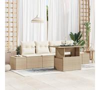 Owoxanthellate Set di 5 divani da giardino, panchina angolare in rattan sintetico, modulare, piccolo balcone, 100 x 55 x 73 cm, per giardino, terrazza o giardino d'inverno