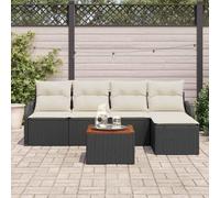 Owoxanthellate Set di 6 divani da giardino in polyrattan modulare protezione dalle intemperie, telaio in acciaio resistente ai raggi UV, design moderno per balconi, terrazze, giardini, lounge, mobili