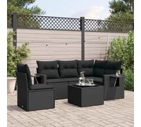 Owoxanthellate Set di 6 divani da giardino in rattan sintetico, 55 x 62 x 69 cm, modulare lounge per esterni, con spazio di archiviazione, resistente alle intemperie, robusto, per giardino, terrazza e