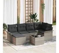 Owoxanthellate Set di 7 divani da giardino in rattan sintetico, 62 x 62 x 69 cm, modulare, per esterni, design robusto per balcone, terrazza, giardino