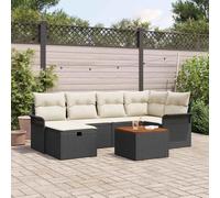 Owoxanthellate Set di 7 divani da giardino modulari in rattan sintetico, con spazio di archiviazione, resistente ai raggi UV, 315 x 315 cm, per balcone, terrazza e giardino