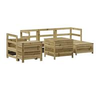 Owoxanthellate Set di 7 mobili da giardino in legno di pino impregnato, 62 x 62 x 70,5 cm, moderni, flessibili, combinabili, per giardino, terrazza, balcone
